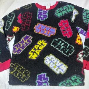 Disney Parks Star Wars Fuzzy Sherpa Oversized Pullover Plush Size Medium